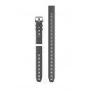 Garmin® QuickFit®-Armband 22 mm Silikon Schiefergrau + Verlängerungsarmband XXL G1